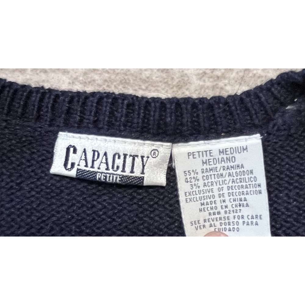Vintage Sweater Capacity Ugly Christmas Vest Snowman‎ Holiday USA Made Medium - Picture 4 of 5